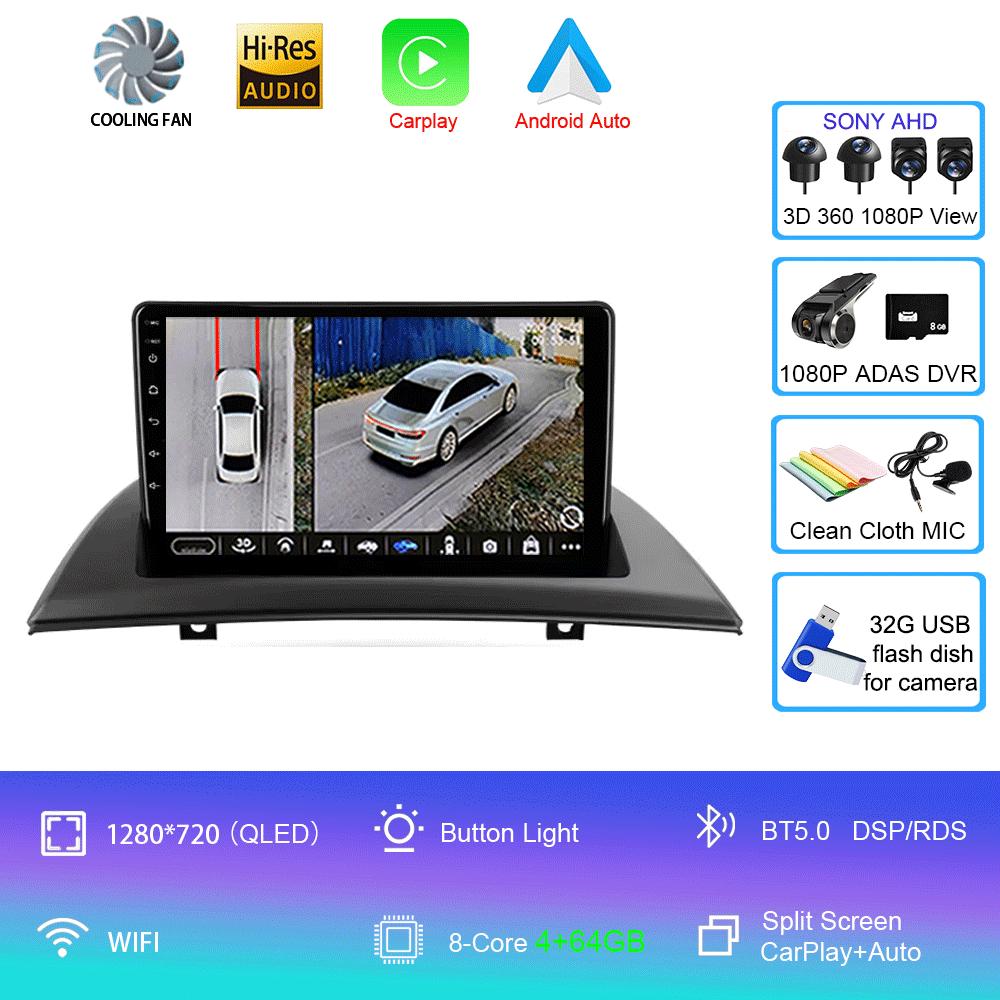 For BMW X3 E83 2004 2005 2006 2007 2008 - 2012 Car Radio Android 14 Navigation GPS Multimedia Player Stereo wifi+4G Carplay BT
