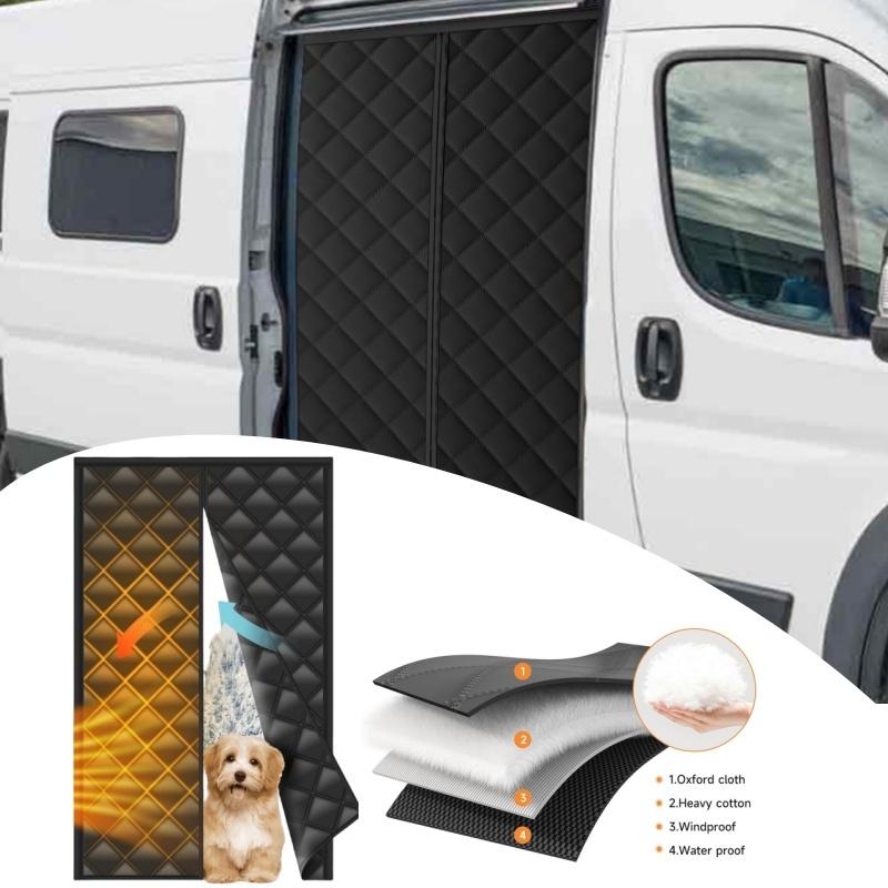 Winter RV Sliding Door Curtain Magnetic Thermal ulated Door Blanket For Fiat Ducato Peugeot Boxer Citroen Relay 2006