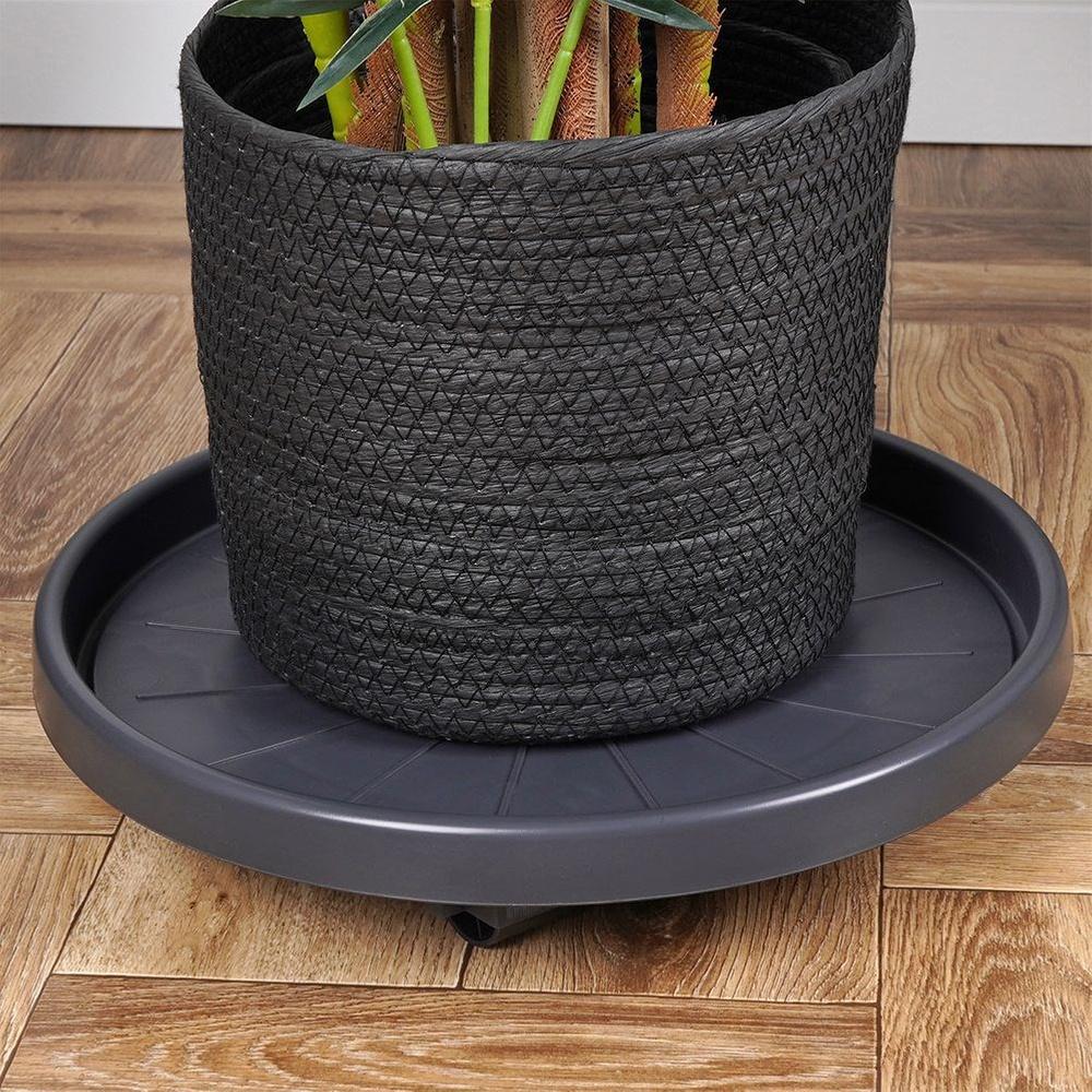 Flowerpot Stand for Plants and Flowers on Wheels for Moving 35 cm