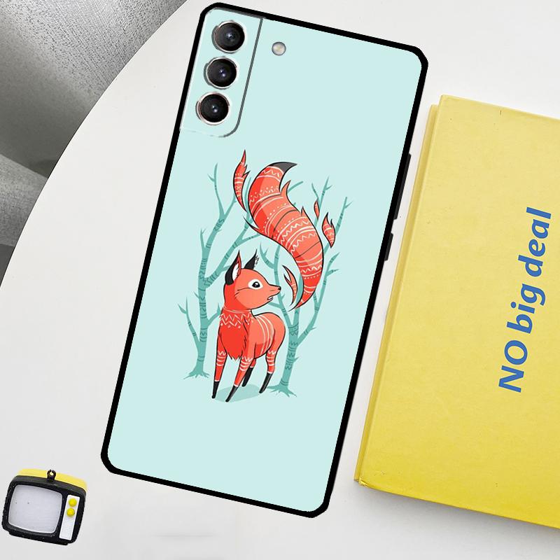 Winter Fox Foxes Phone Case For Samsung Galaxy S25 Ultra S20 S21 S22 S23 Plus S9 S10 S25 FE S24 Ultra Cover