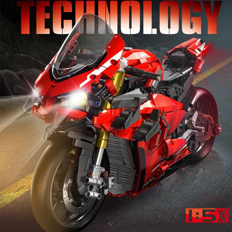 Мотоцикл строительные блоки творческий эксперт мотоцикл локомотив модульные кирпичи — фото 3