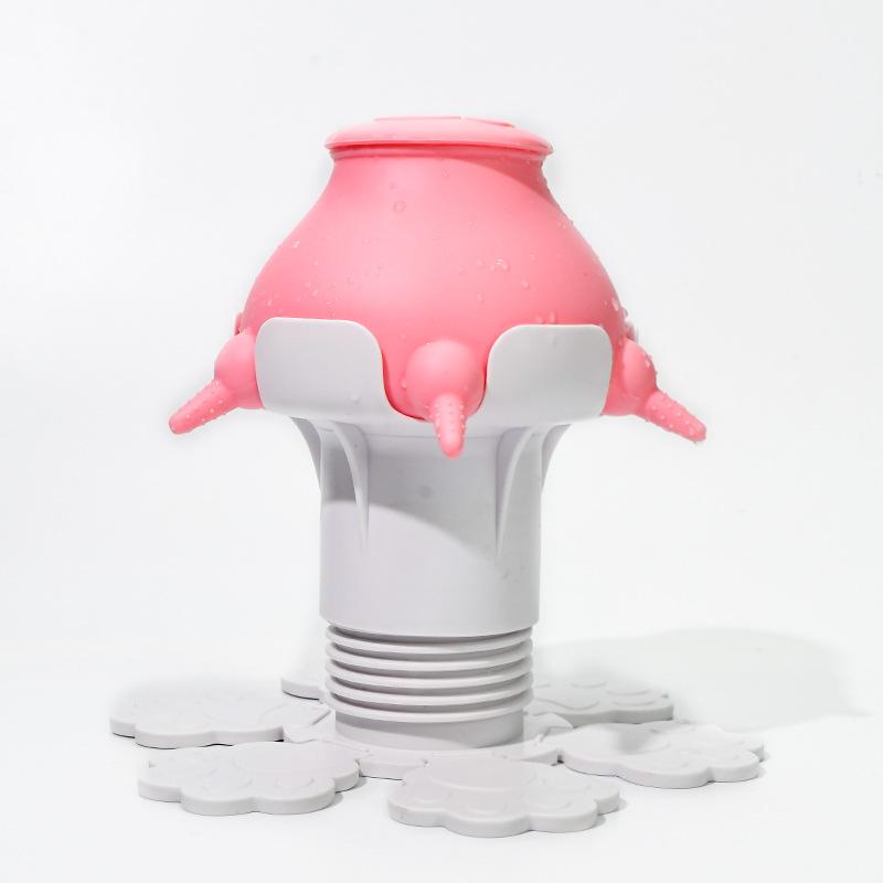 Adjustable Cat Paw Kitten Feeder, Pet Simulation Feeding Bottle, Bionic Puppy and Kitten Self-Feeding Milk Feeder Pink