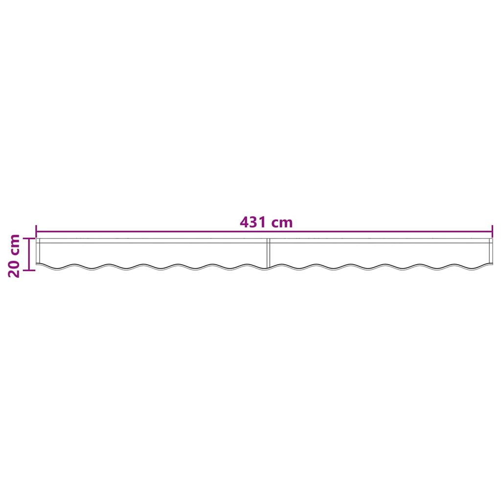 Awning Valance Replacement Dark Green 431 x 20 cm Polyester
