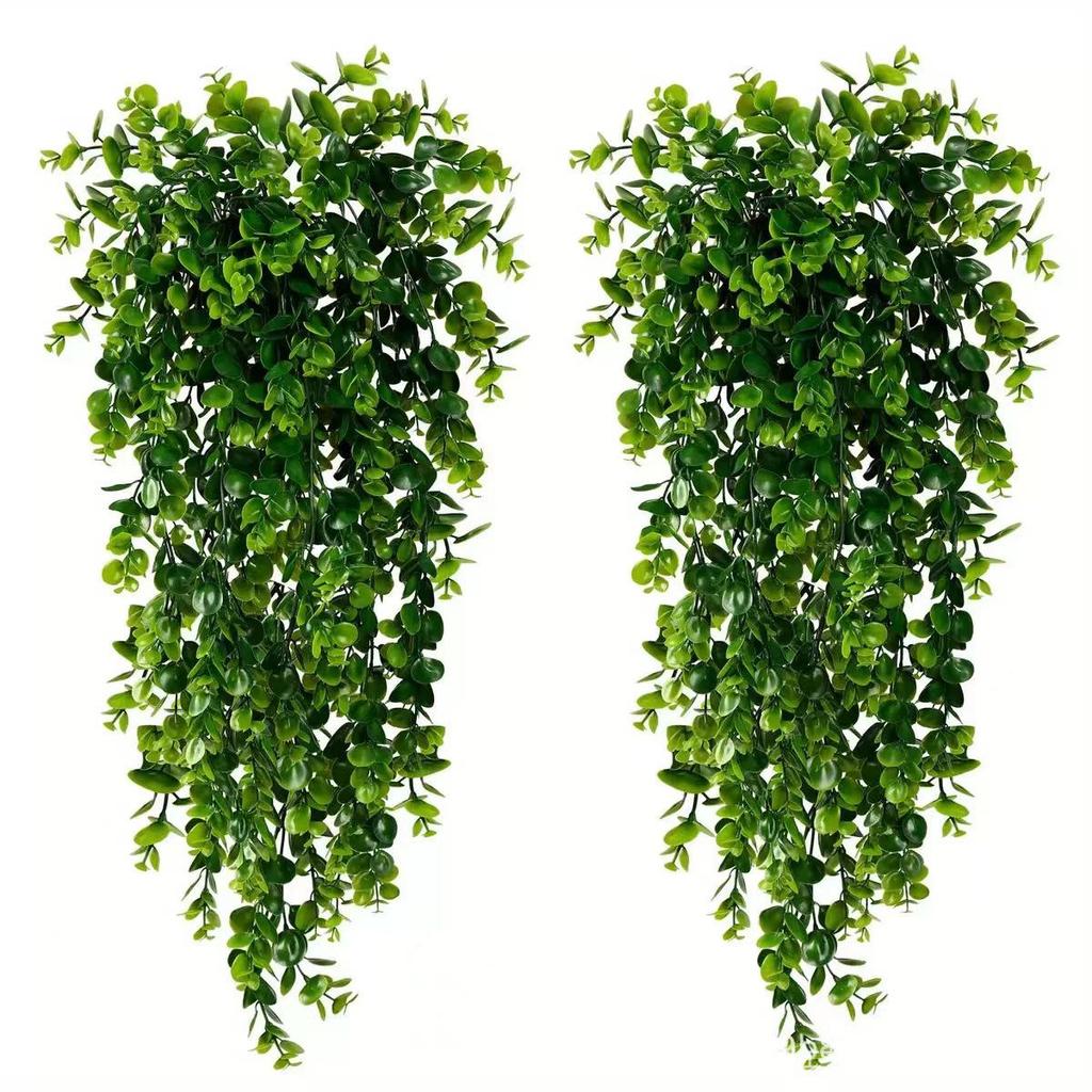 7-Fork Eucalyptus Artificial Hanging Vine - Green Decorative Faux Plant