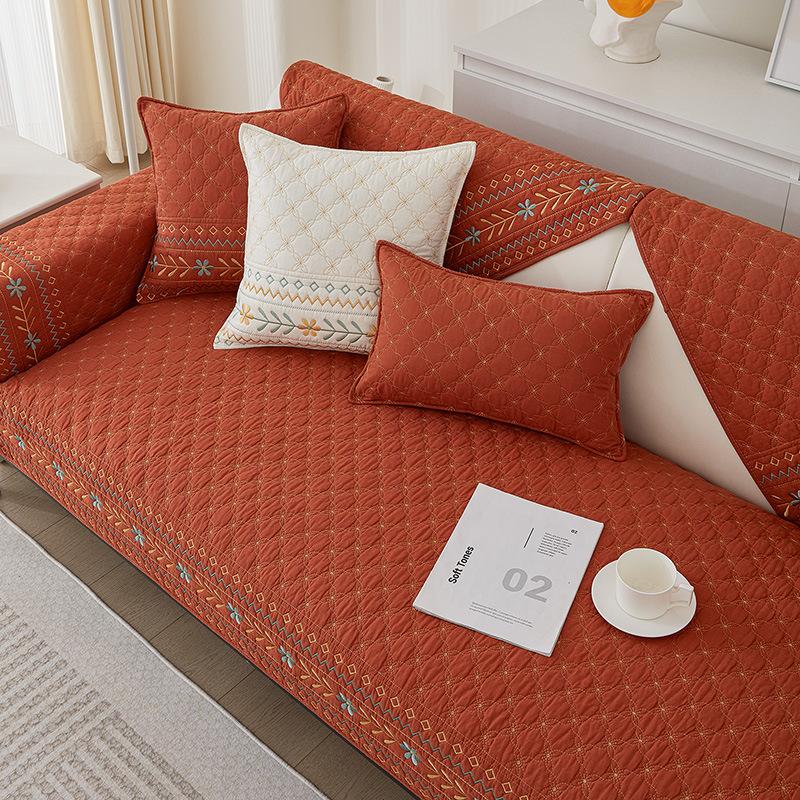 

Стираная диванная подушка неправильной формы, новый противоскользящий чехол, всесезонная универсальная подушка для сиденья, простой и свежий чехол для подушки, тканевое полотенце 70*70cm