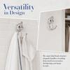 Double Hook Wall Hook Silver Robe Hook Retro Style Coat Hook  Home Organization