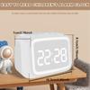 Kids Alarm Clock with Bluetooth Speaker Toddlers Digital Clock with Dimmable Night Light Rechargeable Kids Bluetooth Digital