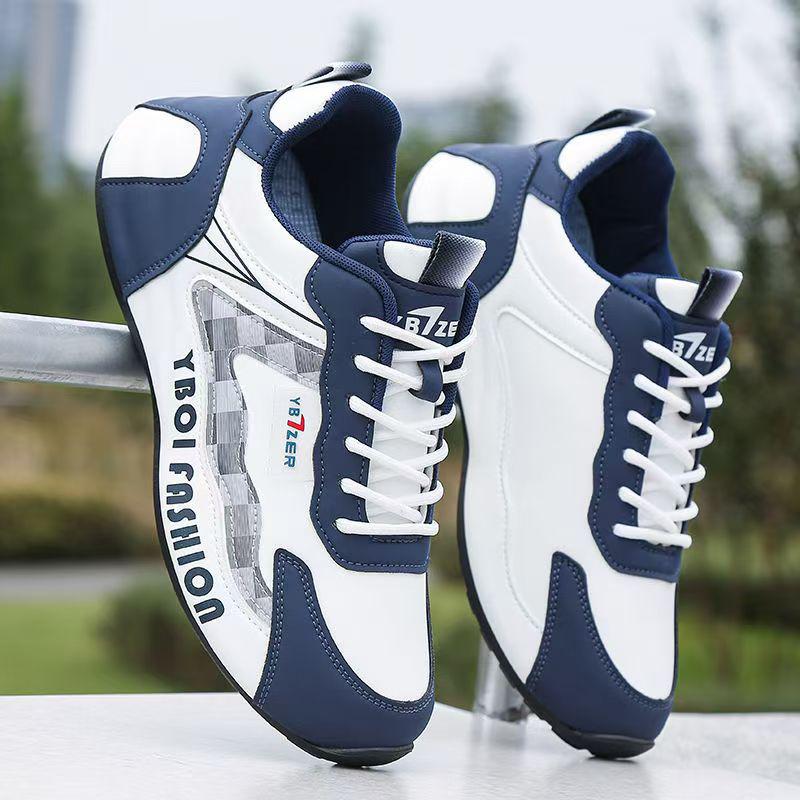 

Мужские легкие кожаные повседневные кроссовки: Мягкая подошва, нескользящая, универсальная, подходит для спорта и повседневной носки 44