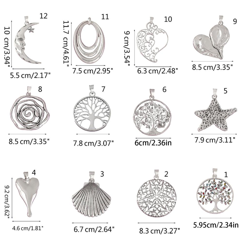 Vintage Alloy Charm for Jewelry Making Heart Star Pendant Handmade DIY Bracelet Earrings Necklace Keychain Spacer Beads