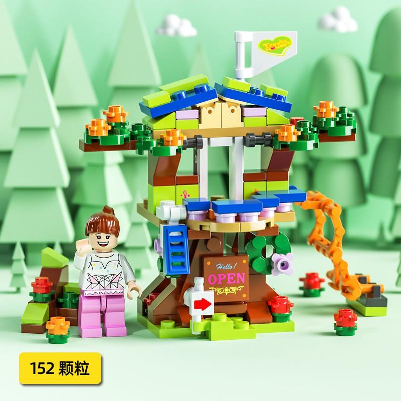 READY STOCK Mini 6 In 1 Building Blocks DIY Educational Play for Children Police Airplane&fire Truck&castle Model Building Blocks