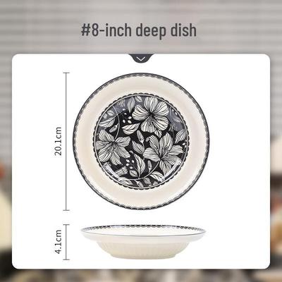 Lily Motif Ceramic Dinnerware