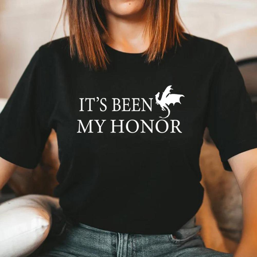 It’s Been My Honor Shirt Fourth Wing Tee Onyx Storm T-Shirts Men Women Short Sleeve T-shirts Iron Flame Tee Streetwear Tshirt