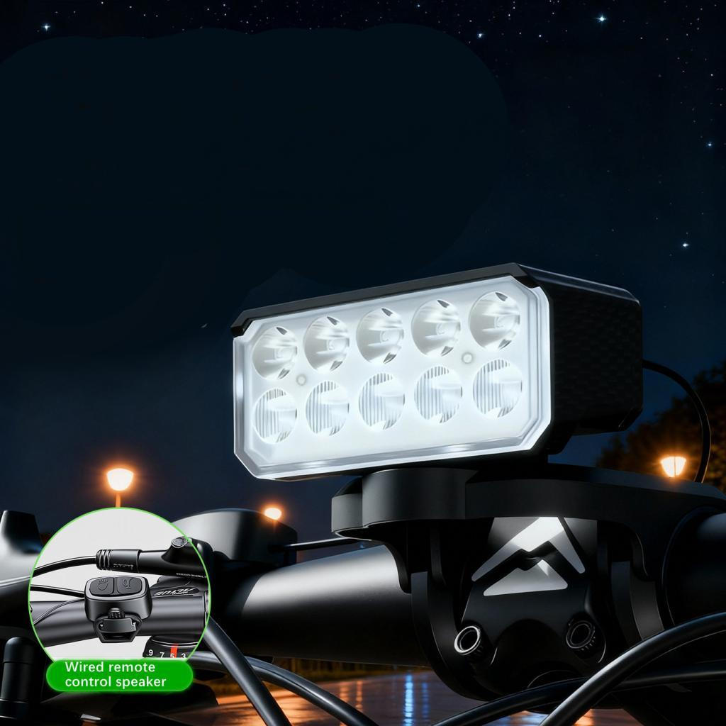 Bike Light Headlight Flashlight Easy Installation USB Rechargeable Set for Commuting Front Light