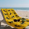 Vintage Horse & Flower Compact Travel Beach Towel Super Absorbent Sand Resistant, Microfiber for Swimming Camping Yoga