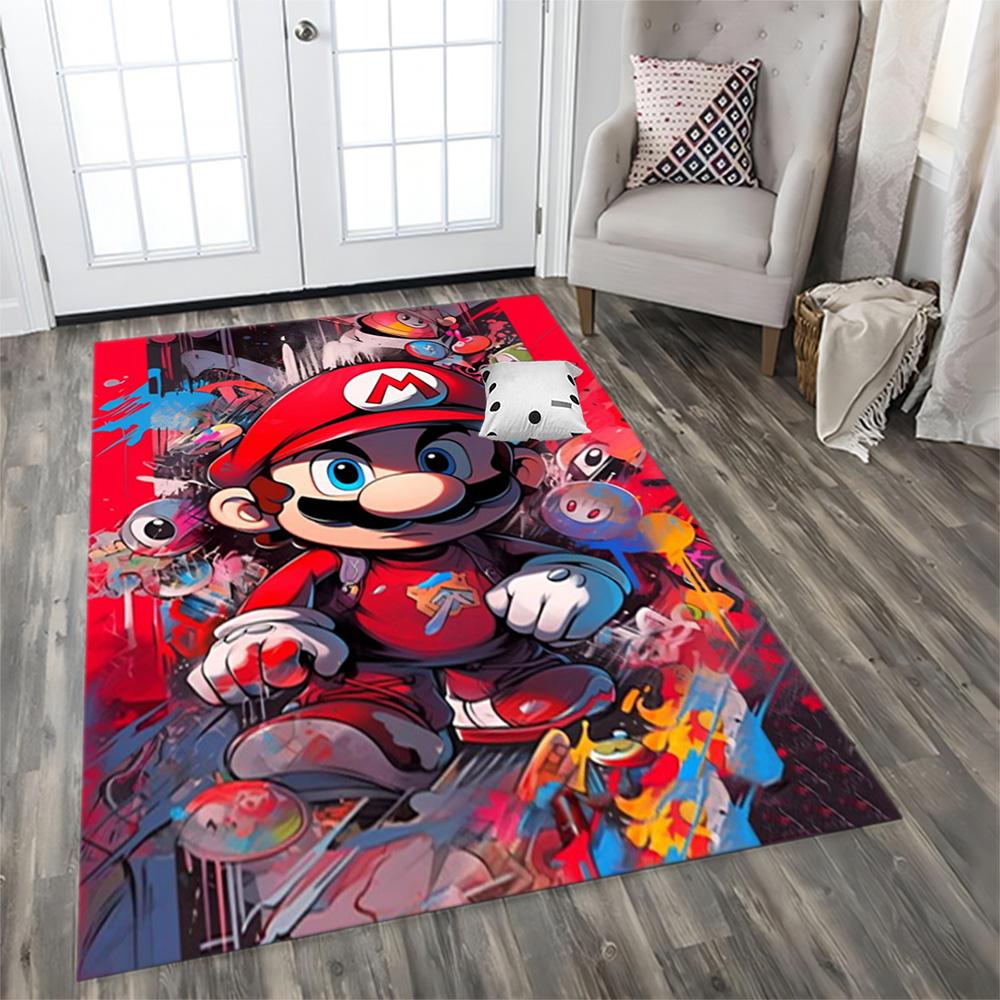 Super Mario Adventure for Living Room rug, Bedroom, Study Room, Hallway Decoration, Perfect for Home Decoration or Holiday Gifts
