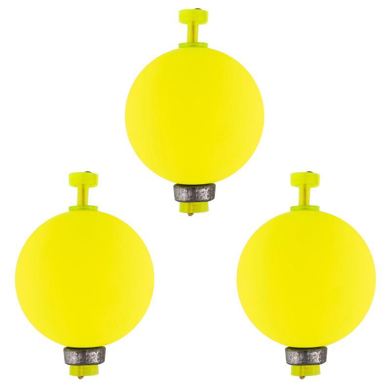 5Pcs Fishing Bobbers Floats Foam Snap On Float Weighted Bobbers Fishing Push Button Snap-On Bobbers Spring Oval Fishing Floats