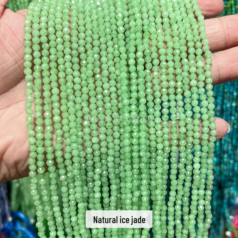 

3 мм Граненые Кристальные Турмалиновые Гранатовые Круглые Бусины для DIY Ювелирных Изделий 108 beads around 3mm