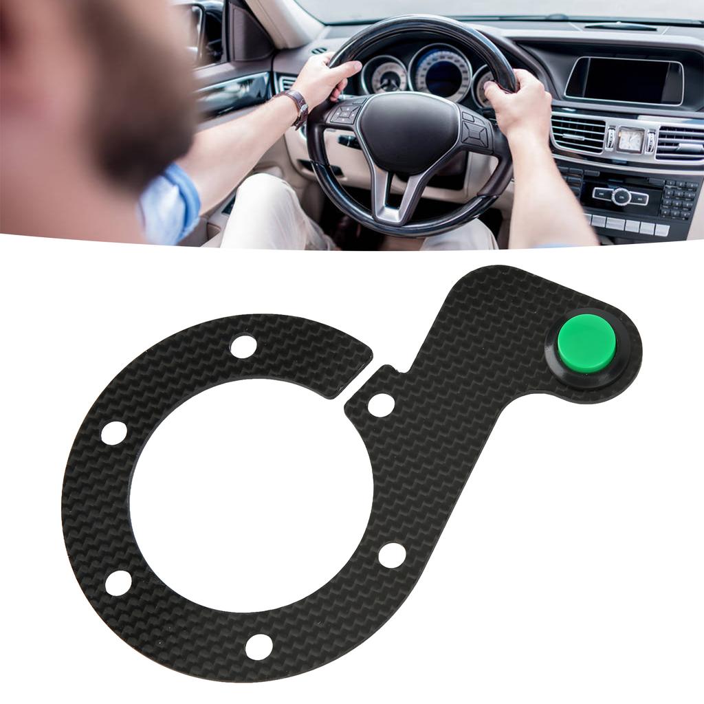 Steering Wheel Horn Button 6 Hole Carbon Comfortable Touch Sensitive Replacement For