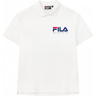 Logo Print Sports Polo Shirt Men Tops White F11M128177F-WT