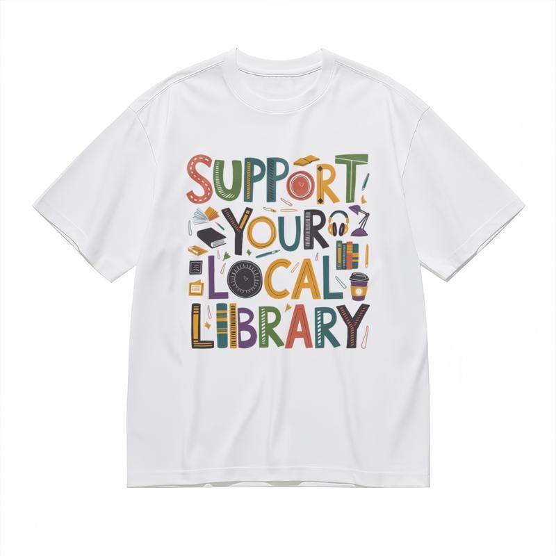 Men's Comfy Classic T-Shirt Colorful Book Lamp Coffee Graphic Art Print Tee