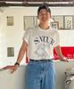 Seteo Capri Citron Drawing Summer Graphic Short Sleeve T-Shirt Resort Ivory