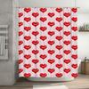 Love You Printed Shower Curtain Red Heart Balloons Pink Background 180x240cm Home Decor Bathroom Accessories Free Shipping