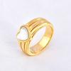 Heart-Shaped Heart Ring Elegant Shell Ring Trendy Finger Ring  Girls