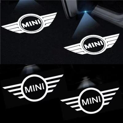 2/4pcs Suitable For MINI Mini Welcome Lamp R56/55/61 Atmosphere Decoration F54/55/56/57 Door LED Logo Projector Auto Parts