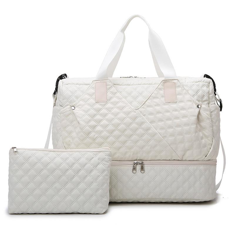 Shoe Warehousing Model for Going Out Large Capacity Portable Travel Bag Dry Wet Separation Sports Gym Bag Two-piece Set Can Be Used To Pull Rod