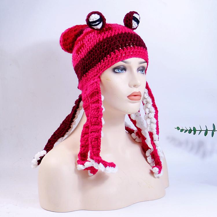 Cross-Border Adult Party Prank Crochet Octopus Hat