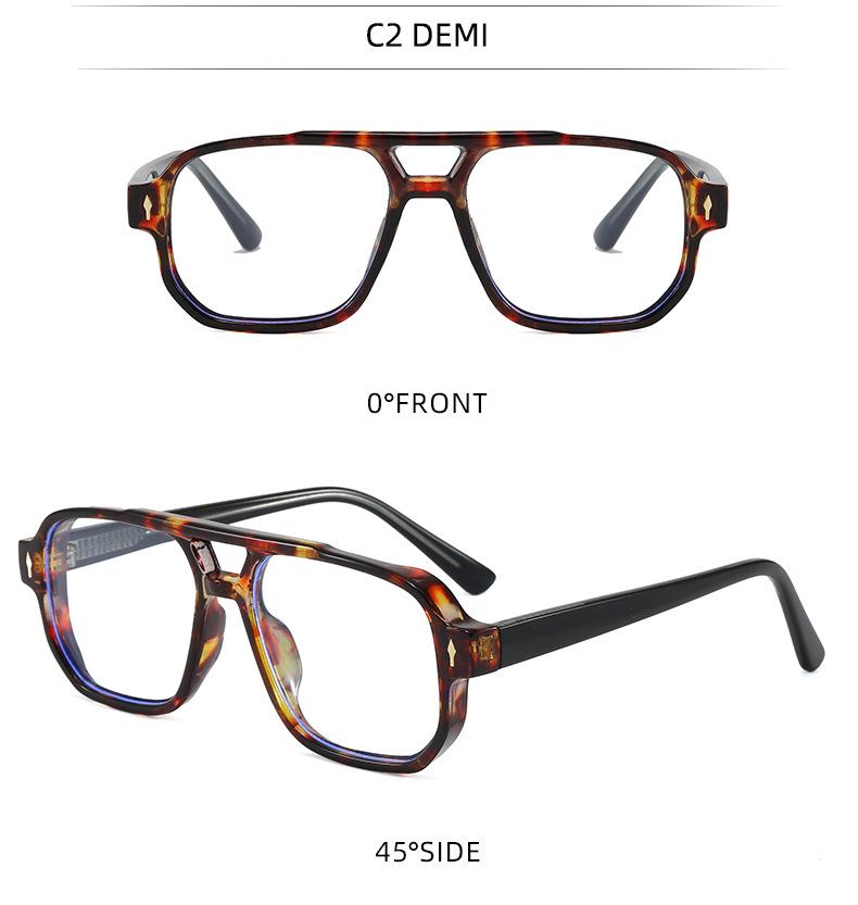 Trendy Unisex Anti-Blue Light Flat Lens Glasses - Simple High-Grade Style
