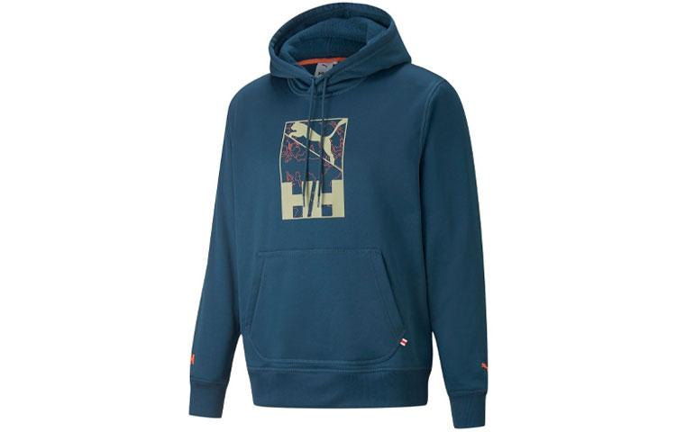 PUMA T7 Sweatshirts Unisex Dark Blue Hooded Moderate 532842-65 XS