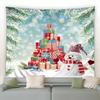 Cartoon Santa Claus Pattern Tapestry Home Bedroom Living Room Wall Decoration Christmas Theme Tapestry