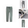 Shein Drawstring Hem Pants Plaid Rolled Stylish High Waist Harem Trousers In Grey