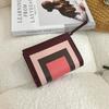 2025 New Style Genuine Leather Womens Wallet Top Layer Cowhide Several Stitching Color Short Wallet Card Holder Change Cross-Border Bulk Shipping