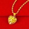 Vietnam Sand Gold Four-Leaf Clover Heart Pendant - Luxury Fashion Jewelry
