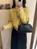Women's High-Neck Cable Knit Wool Sweater - European Style, Heavy-Duty, Loose Fit, Thick, Short, Fashionable Base Layer for Autumn/Winter.