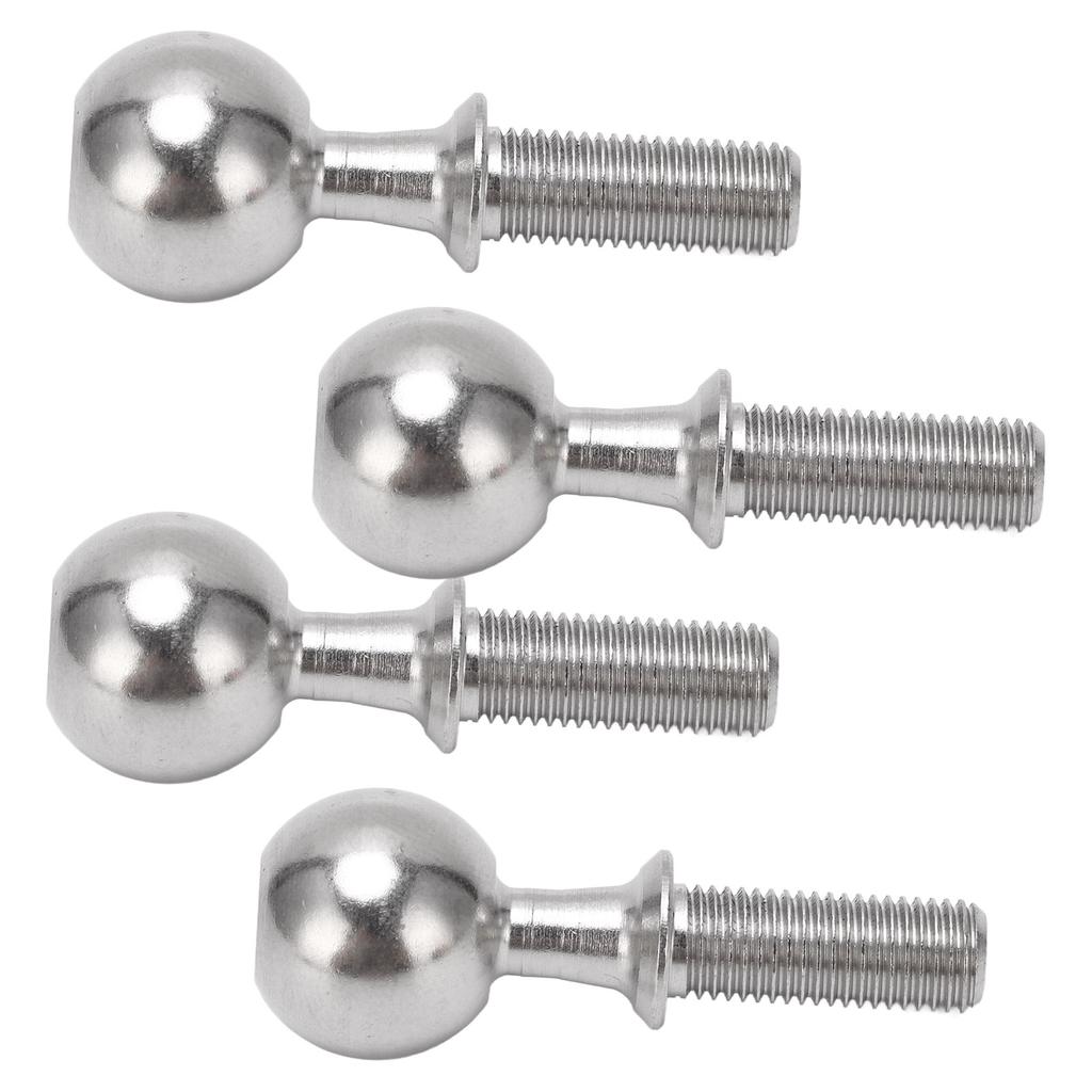 4 szt. Śruba z głowicą kulową ze stali nierdzewnej z czopem kulowym dla ARRMA INFRACTION 6S 1/7 dla TYPHON 6S 1/8 Samochód RC Srebrny