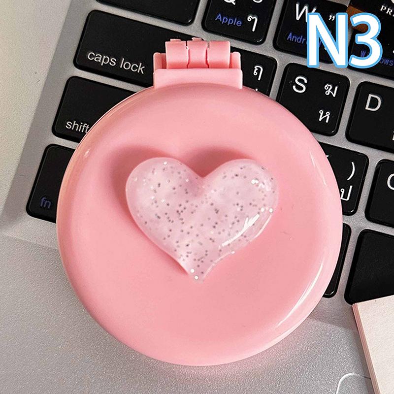 

Милая розовая складная массажная расческа Love, массажная головка, воздушная подушка, антистатическая портативная дорожная расческа для волос с зеркалом