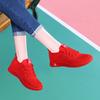 Casual women's shoes breathable sneakers soft-soled dance fly-woven small red shoes festive shoes