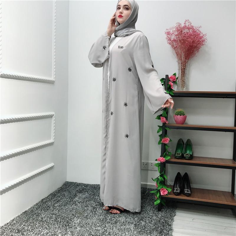 Loriya Dubai Bestickter Cardigan Robe Kleid mit Hijab - LR220 (2021)
