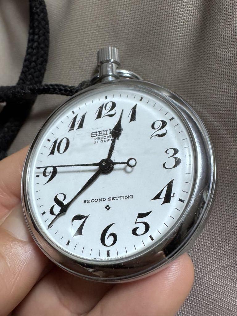 [USED] SEIKO Pocket Watch with White Dial, Steel