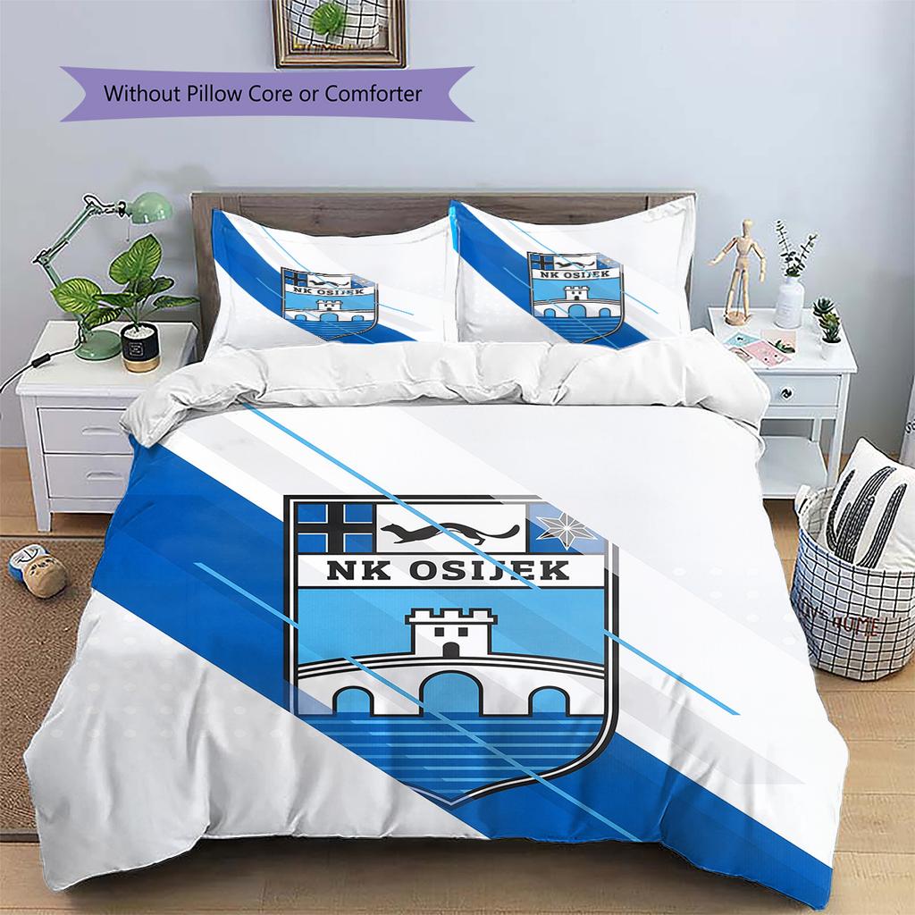 NK Osijek Pattern Bedding Quilt Set Home Decoration Gift (1 * duvet cover + 2 * pillowcase without core)