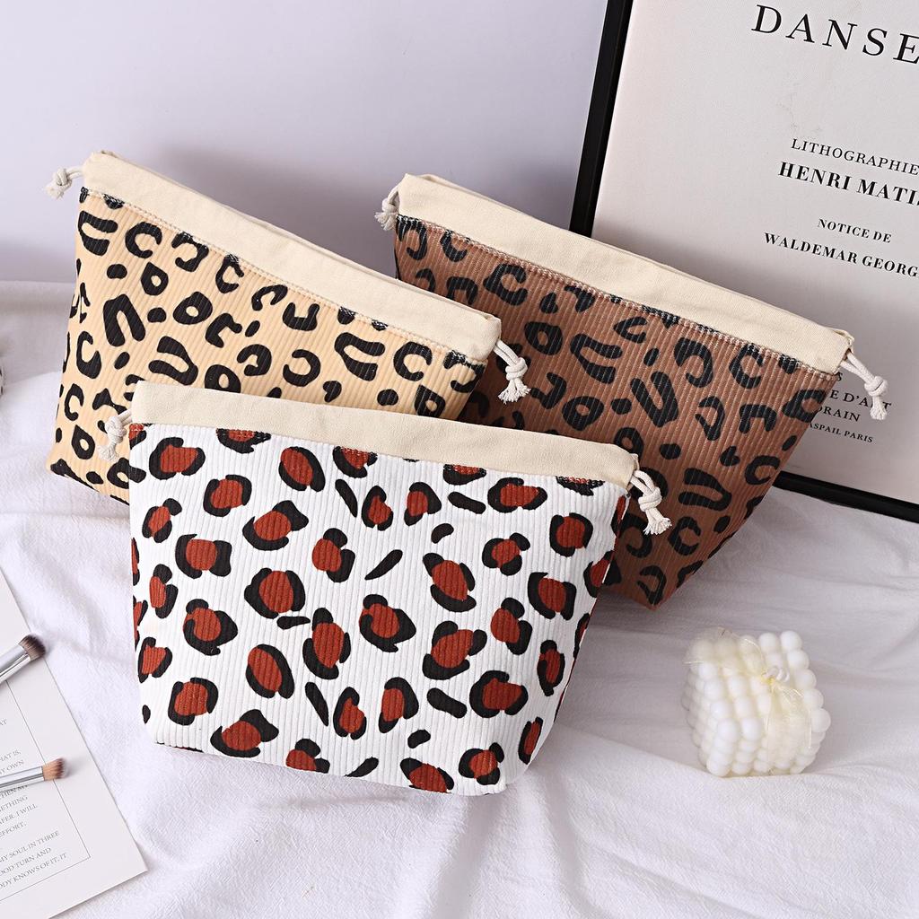 Color-Block Large Capacity Makeup Bag for Women - Travel Drawstring, Cosmetics Organizer, Toiletries Storage
