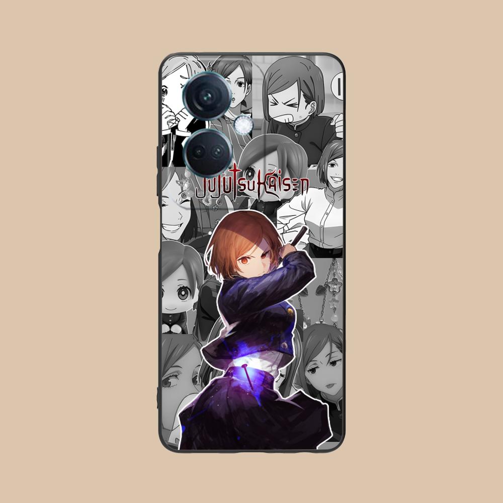 Jujutsu Kaisen Nobara Mobile Phone Case for OPPO Reno 14 13 12 11 10 9 8 7 6 5 F T Pro 5G Colorful Printing Cover Cover Pretty