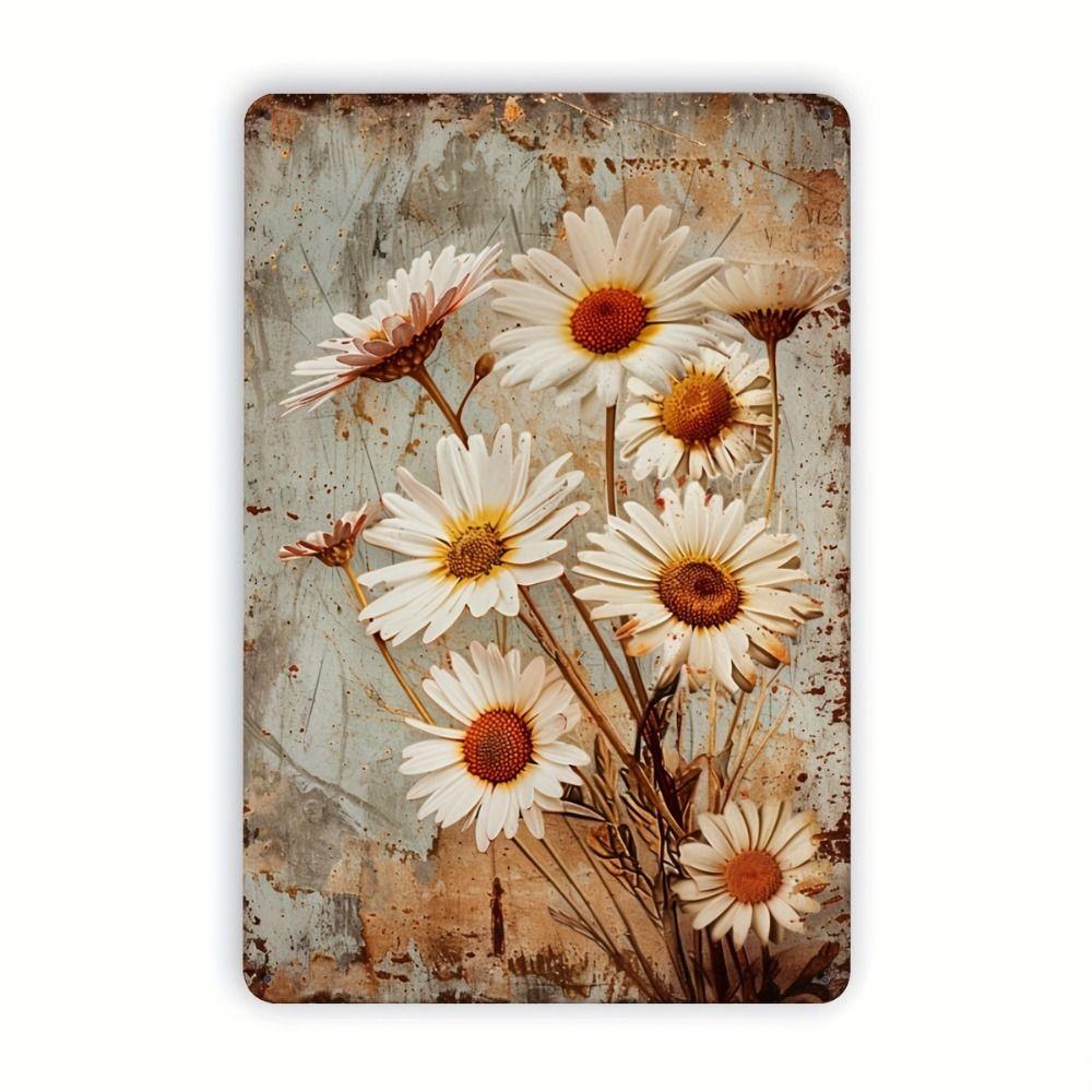 Vintage Metal Tin Sign Easter Bunny with Eggs Wall Decor Home Kitchen 20x30cm