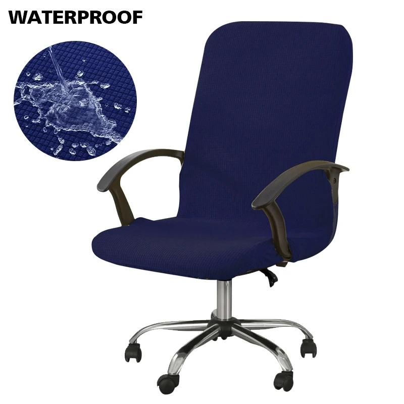 Waterproof Elastic Chair Covers Anti-dirty Rotating Stretch Office Computer Desk Seat Chair Cover Removable Slipcovers