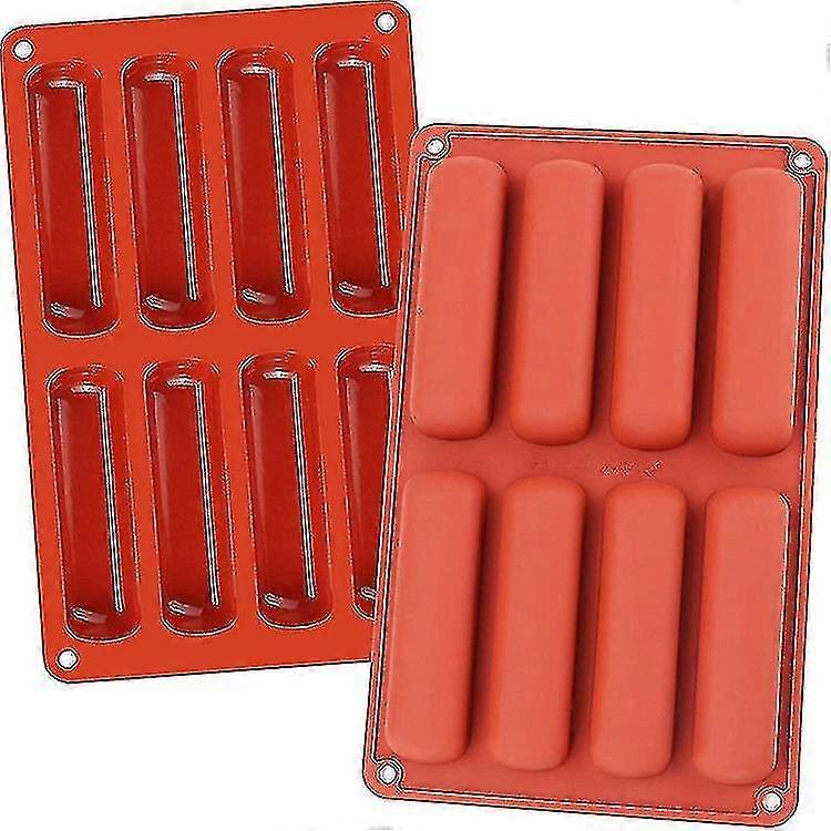 2 Stück Twinkie Kuchenform Silikon Eclair Form Fingerförmige Formen Zylinder Silikonformen Zum Backen, Seife, Harz, Schokoriegel