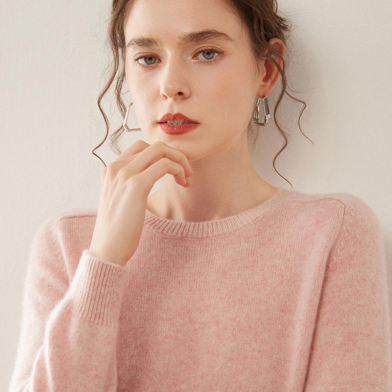 Women's Cashmere Saddle Shoulder Sweater - Thick Autumn/Winter Pullover