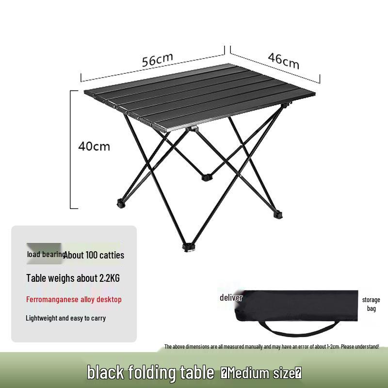 Portable Aluminum Folding Picnic Table & Chairs Set for Camping